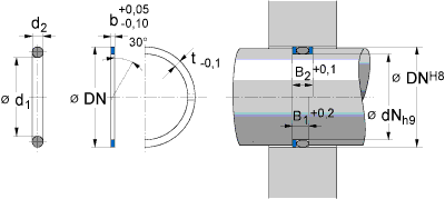 SRA 36X30,8X2,6X1 PTFEF52800